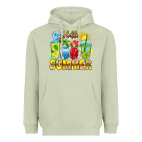 Matcha Hello Summer Heavyweight Hoodie - CowhideDigitalArt