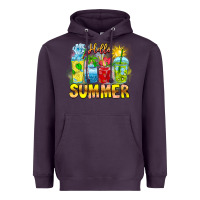Plum Hello Summer Heavyweight Hoodie - CowhideDigitalArt
