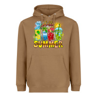 Toasted Coconut Hello Summer Heavyweight Hoodie - CowhideDigitalArt