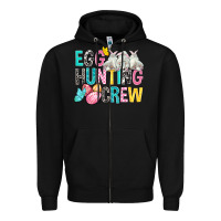 Black Egg Hunting Crew easter Day Zipper Hoodie - BundleAndBundleShop