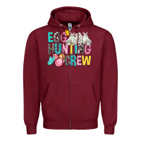 Egg Hunting Crew Easter Day Zipper Hoodie | Teevron