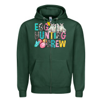 Sports Green Egg Hunting Crew easter Day Zipper Hoodie - BundleAndBundleShop