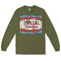 Army Green western social worker tumbler tbs (1) Long Sleeve Tee - TumblerDesignByShophia