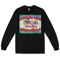 Black western social worker tumbler tbs (1) Long Sleeve Tee - TumblerDesignByShophia