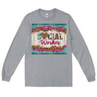 Heather Grey western social worker tumbler tbs (1) Long Sleeve Tee - TumblerDesignByShophia