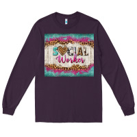 Plum western social worker tumbler tbs (1) Long Sleeve Tee - TumblerDesignByShophia