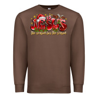 Chestnut Jesus The Reason For The Season Premium Sweatshirt - CowhideDigitalArt