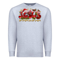 Heather Grey Jesus The Reason For The Season Premium Sweatshirt - CowhideDigitalArt