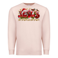 Pale Pink Jesus The Reason For The Season Premium Sweatshirt - CowhideDigitalArt
