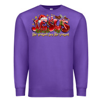 Purple Jesus The Reason For The Season Premium Sweatshirt - CowhideDigitalArt