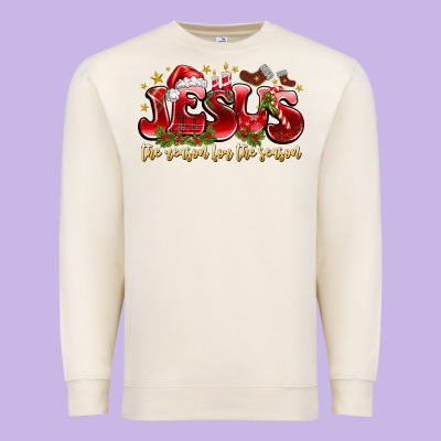 Jesus The Reason For The Season Premium Sweatshirt Designed By Cowhidedigitalart