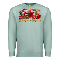 Seafoam Jesus The Reason For The Season Premium Sweatshirt - CowhideDigitalArt