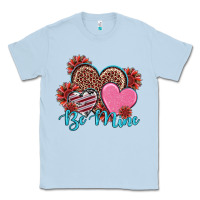Dusty Blue valentine's day be mine hearts sunflower Classic Tee - RanaPortraitStore