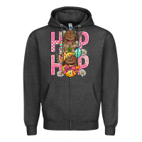 Charcoal Heather Hip Hop Easter Zipper Hoodie - BundleAndBundleShop