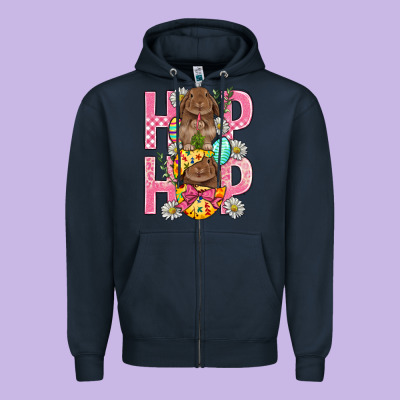 Hip Hop Easter Zipper Hoodie Designed By Bundleandbundleshop