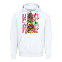 White Hip Hop Easter Zipper Hoodie - BundleAndBundleShop