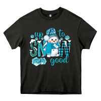 Asphalt up to snow good and cute snowman Heavy Core Tee - NancyCooperArtShop