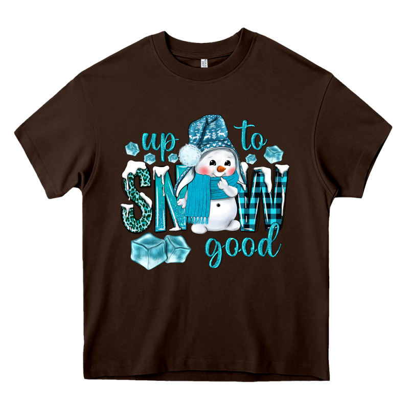 Up To Snow Good And Cute Snowman Heavy Core Tee by NancyCooperArtShop | Teevron