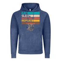 Vintage Denim Eat Sleep Basketball Repeat Vintage Hoodie - Bettercallsaul