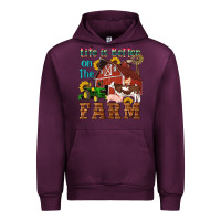 Mauve Wine western life is better on the farm Urban Hoodie - Artiststas