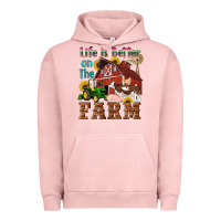 Pigment Salmon western life is better on the farm Urban Hoodie - Artiststas