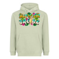 Matcha Summer Break Heavyweight Hoodie - CowhideDigitalArt