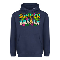 Navy Summer Break Heavyweight Hoodie - CowhideDigitalArt