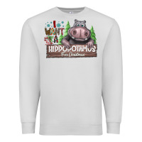 Dove Grey IWant Hippopota maps For Christmas Premium Sweatshirt - CowhideDigitalArt