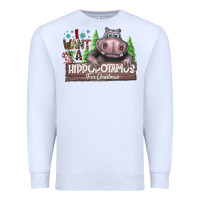 White IWant Hippopota maps For Christmas Premium Sweatshirt - CowhideDigitalArt