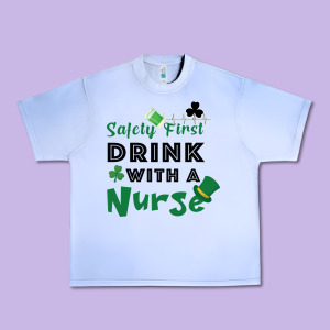 Safety First Drink With A Nurse Urban Heavy Tee Designed By Bettercallsaul