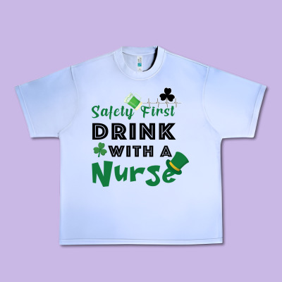 Safety First Drink With A Nurse Urban Heavy Tee Designed By Bettercallsaul