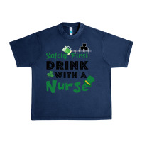 Navy Safety First Drink With A Nurse Urban Heavy Tee - Bettercallsaul