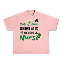 Salmon Safety First Drink With A Nurse Urban Heavy Tee - Bettercallsaul