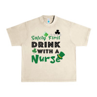 Sandshell Safety First Drink With A Nurse Urban Heavy Tee - Bettercallsaul