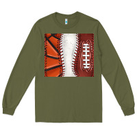 Army Green baseball and basketball and football tumbler tbs Long Sleeve Tee - TumblerDesignByShophia