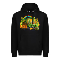 Black lucky gnomes truck St. Patrick's Day Premium Hoodie - FaDigitalArtStudio