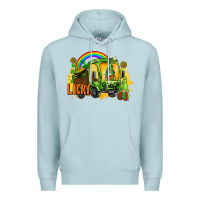 Blue Mist lucky gnomes truck St. Patrick's Day Premium Hoodie - FaDigitalArtStudio