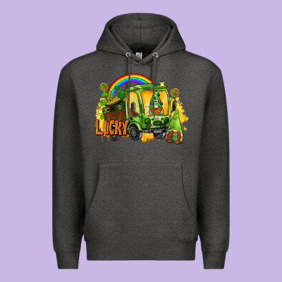 Lucky Gnomes Truck St. Patrick's Day Premium Hoodie Designed By Fadigitalartstudio