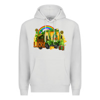 Dove Grey lucky gnomes truck St. Patrick's Day Premium Hoodie - FaDigitalArtStudio