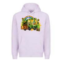 Lilac lucky gnomes truck St. Patrick's Day Premium Hoodie - FaDigitalArtStudio
