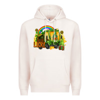 Pale Pink lucky gnomes truck St. Patrick's Day Premium Hoodie - FaDigitalArtStudio