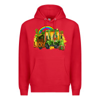 Red lucky gnomes truck St. Patrick's Day Premium Hoodie - FaDigitalArtStudio