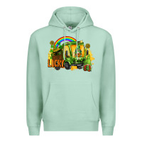 Seafoam lucky gnomes truck St. Patrick's Day Premium Hoodie - FaDigitalArtStudio