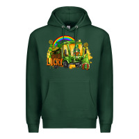 Sports Green lucky gnomes truck St. Patrick's Day Premium Hoodie - FaDigitalArtStudio