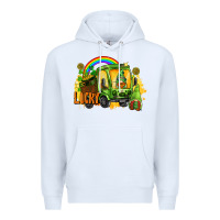 White lucky gnomes truck St. Patrick's Day Premium Hoodie - FaDigitalArtStudio