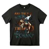 Asphalt and they call the thing rodeo cowboy Heavy Core Tee - MaliasSmallBusiness
