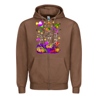 Chestnut Mardi Gras Skeletons Zipper Hoodie - BundleAndBundleShop