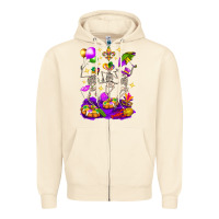 Sandshell Mardi Gras Skeletons Zipper Hoodie - BundleAndBundleShop