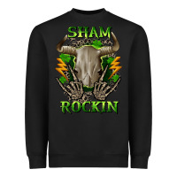 Black Sham rockin St. Patrick's Day Heavyweight Sweatshirt - CowGirlArtShop