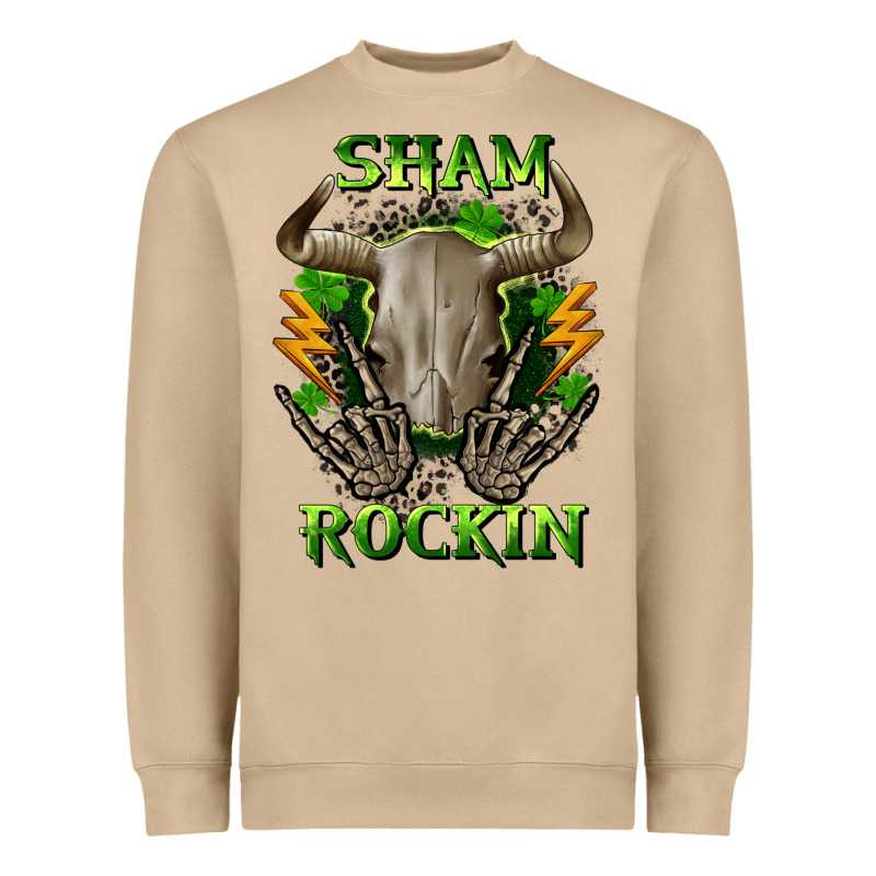 Sham Rockin St. Patrick's Day Heavyweight Sweatshirt by CowGirlArtShop | Teevron